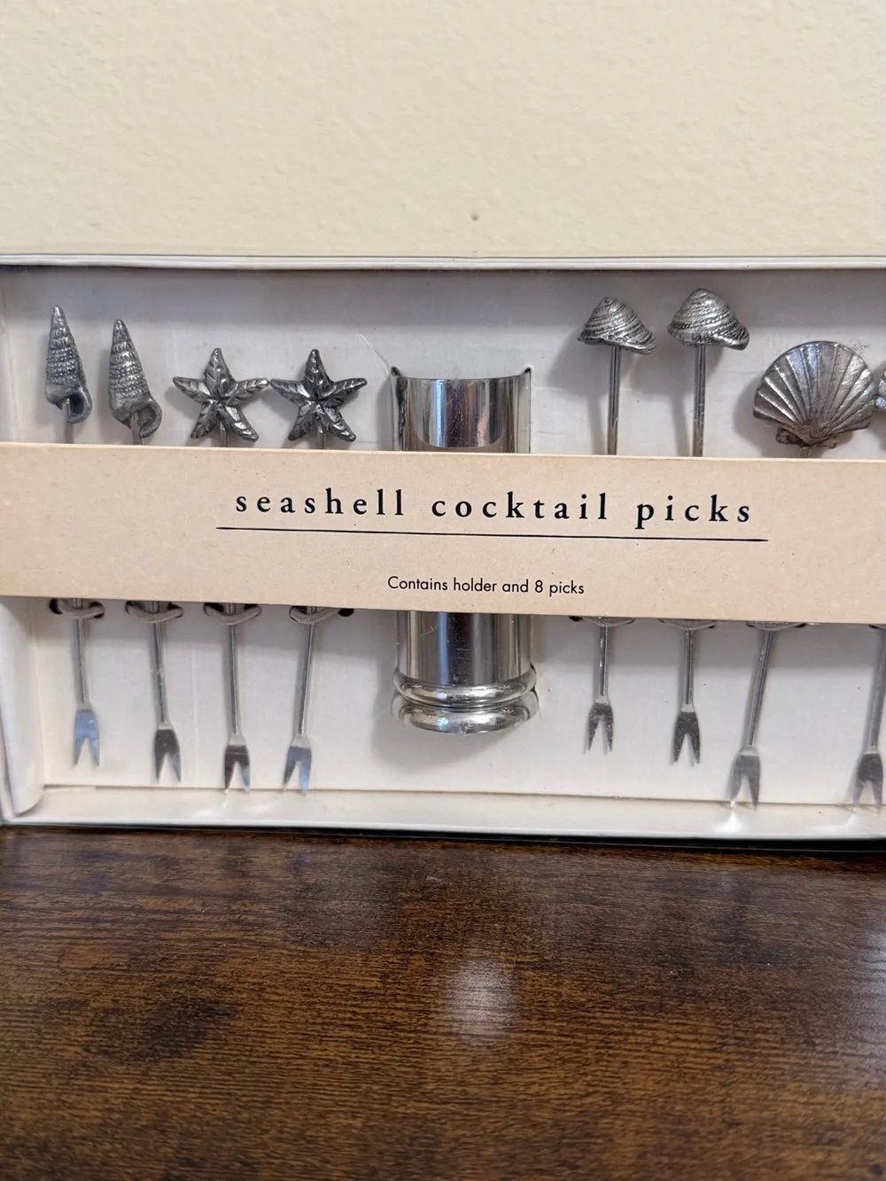 PIER 1 Seashell Cocktail Picks Set - Silver Tone